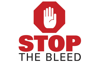 Stop the Bleed logo in red and white