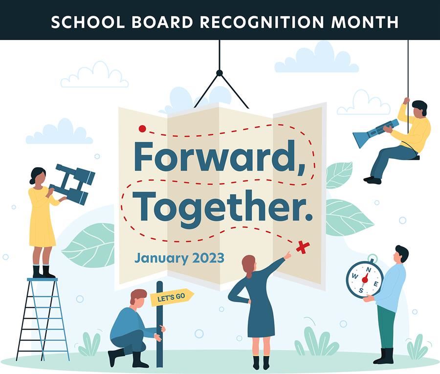  School board recognition month with graphic below